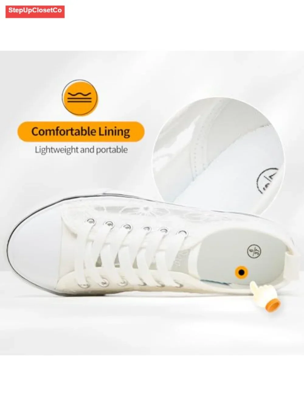 Women's Mesh Canvas Lace-Up Sneakers with Embroidery - Breathable Casual Shoes